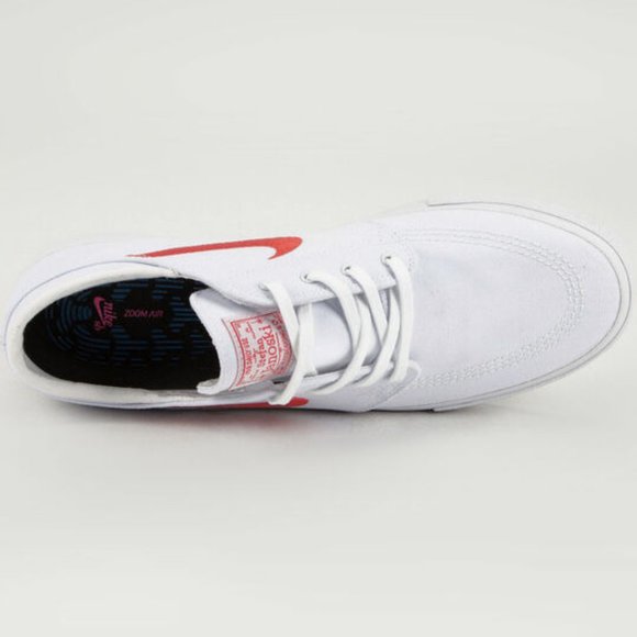 nike sb janoski rm white & varsity red skate shoes